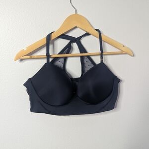 NWT Victoria's‎ Secret Navy Blue Push-Up Bralette Racerback XL